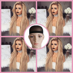 66 cm Long Straight Hair Wig for Women Synthetic Fiber Replacement Wigs