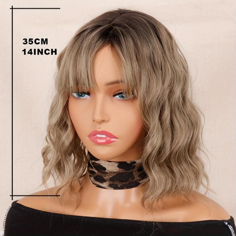 Short Curly Bob Wig for Women Synthetic Hair