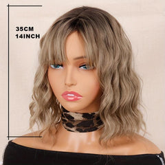 Short Curly Bob Wig for Women Synthetic Hair