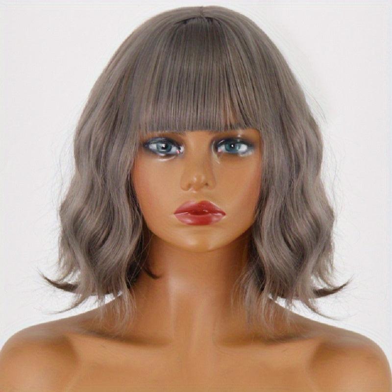 Short Curly Bob Wig for Women Synthetic Hair