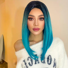 Ombre Wigs 35 56 Cm Long Roots Synthetic Wigs Women's Wigs WL1063