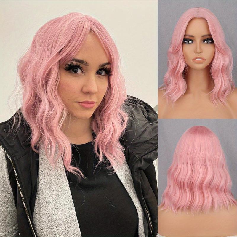 35 56 Cm Short Bob Wavy Curly Hair Wigs Synthetic Rose Net Hair Wigs