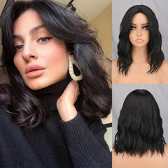 35 56 Cm Short Bob Wavy Curly Hair Wigs Synthetic Rose Net Hair Wigs