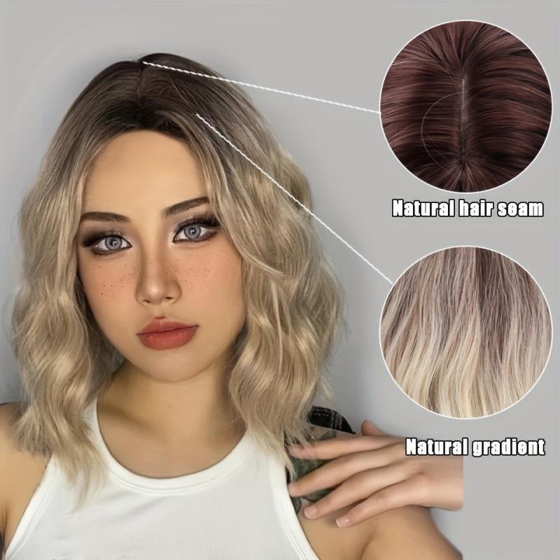 35 56 Cm Short Bob Wavy Curly Hair Wigs Synthetic Rose Net Hair Wigs