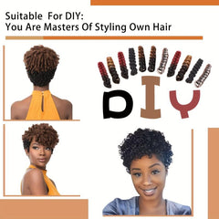 3 Pack 8MM 10 Inch Short Braiding Hair Extension Crochet Hair Synthetic