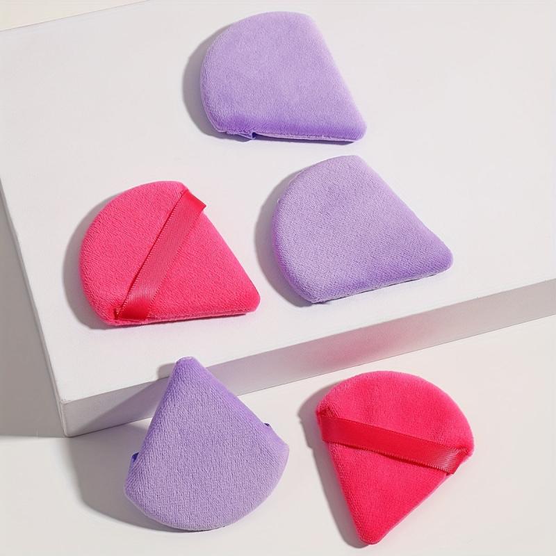 5 Pcs Triangle Powder Puff For Loose & Cosmetic Foundation Latex Makeup Puff