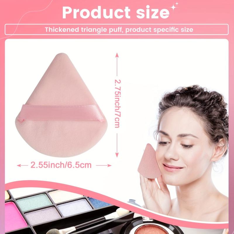 5 Pcs Triangle Powder Puff For Loose & Cosmetic Foundation Latex Makeup Puff
