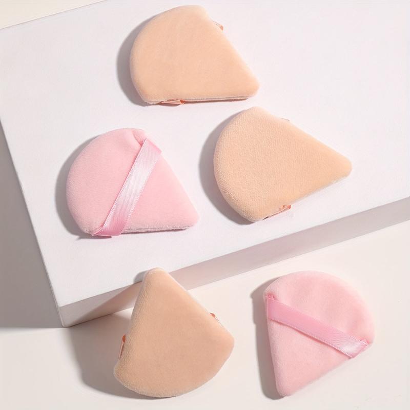 5 Pcs Triangle Powder Puff For Loose & Cosmetic Foundation Latex Makeup Puff