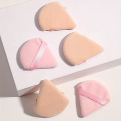 5 Pcs Triangle Powder Puff For Loose & Cosmetic Foundation Latex Makeup Puff