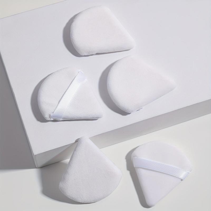 5 Pcs Triangle Powder Puff For Loose & Cosmetic Foundation Latex Makeup Puff