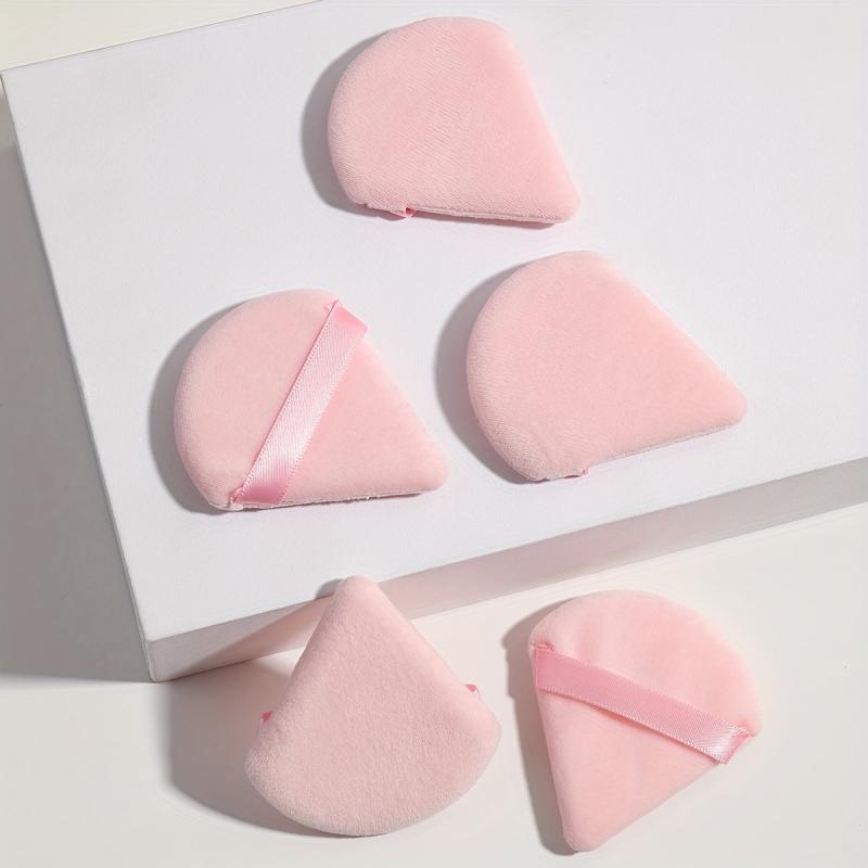 5 Pcs Triangle Powder Puff For Loose & Cosmetic Foundation Latex Makeup Puff