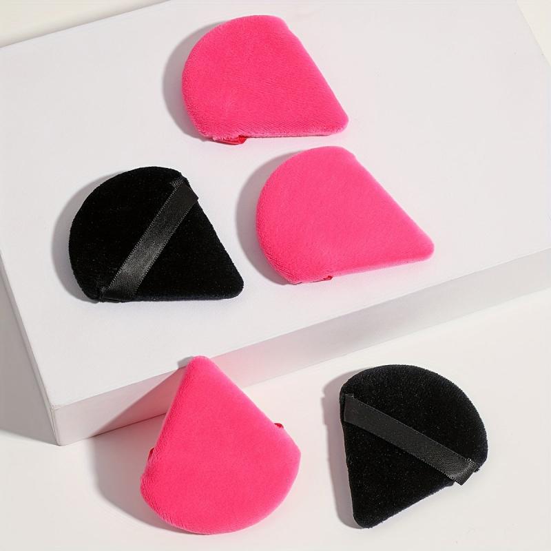 5 Pcs Triangle Powder Puff For Loose & Cosmetic Foundation Latex Makeup Puff