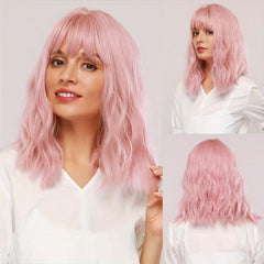 Shoulder Length Loose Wavy Layered Synthetic Wig