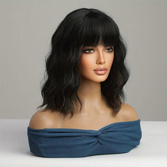 Shoulder Length Loose Wavy Layered Synthetic Wig