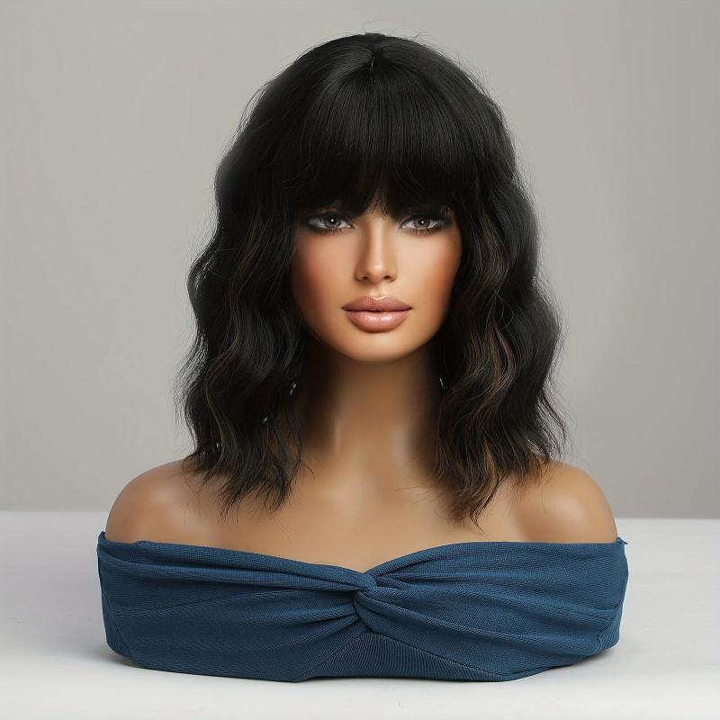 Shoulder Length Loose Wavy Layered Synthetic Wig