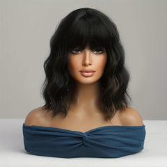 Shoulder Length Loose Wavy Layered Synthetic Wig