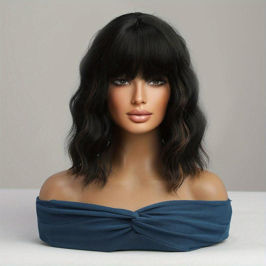Shoulder Length Loose Wavy Layered Synthetic Wig