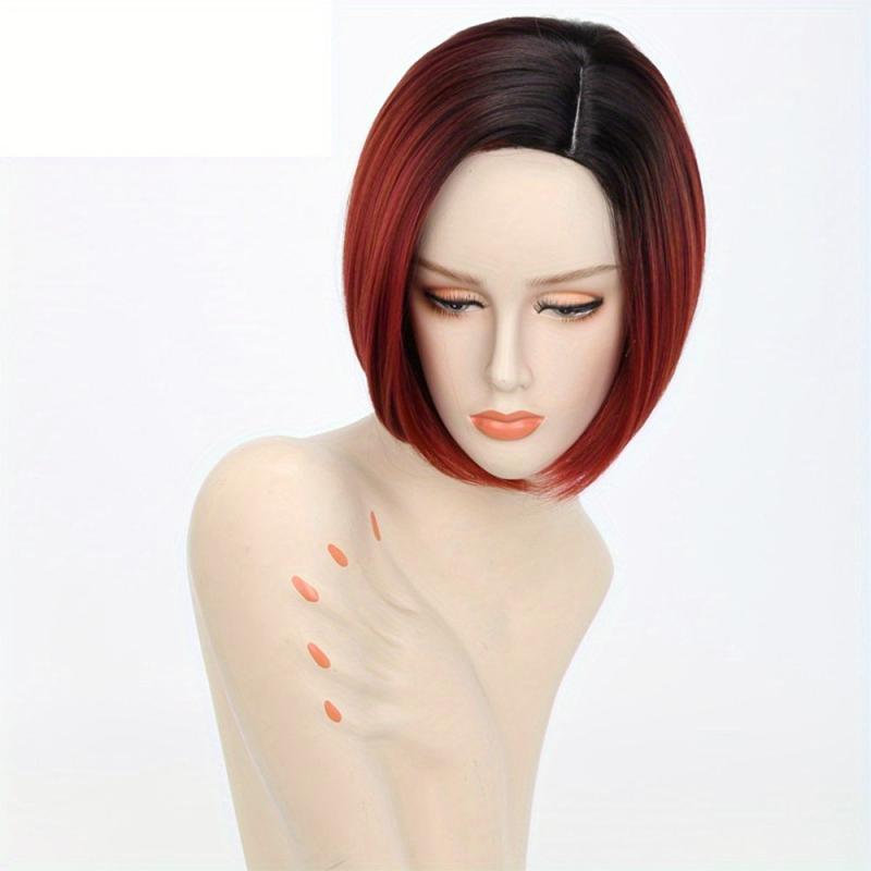Short Bob Ombre Blonde Synthetic Wig Heat Resistant Fiber Pixie Cut Short Wig