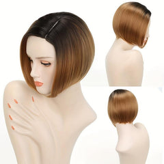 Short Bob Ombre Blonde Synthetic Wig Heat Resistant Fiber Pixie Cut Short Wig