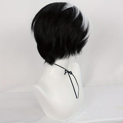 Half Half Straight Hair Cosplay Wigs Synthetic Fiber Anime Wigs & Wig Cap
