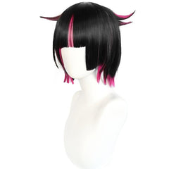 Pink Cosplay Wig + Wig Cap Short Hime Cut Bob Synthetic Wigs
