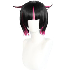 Pink Cosplay Wig + Wig Cap Short Hime Cut Bob Synthetic Wigs