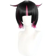 Pink Cosplay Wig + Wig Cap Short Hime Cut Bob Synthetic Wigs