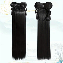 Chinese Style Headband Wig Synthetic Clip In Extensions