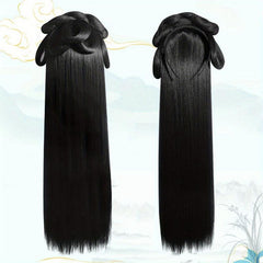 Chinese Style Headband Wig Synthetic Clip In Extensions