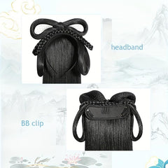 Chinese Style Headband Wig Synthetic Clip In Extensions