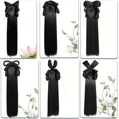 Chinese Style Headband Wig Synthetic Clip In Extensions