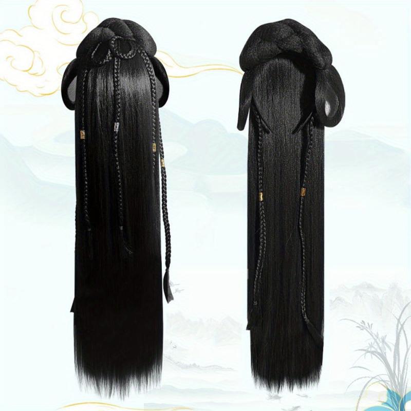 Chinese Style Headband Wig Synthetic Clip In Extensions