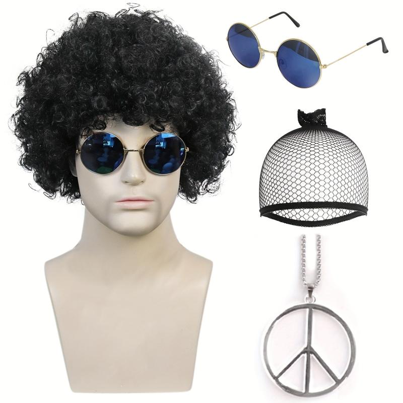 Short Curly Wig For Men Boys Halloween Costume