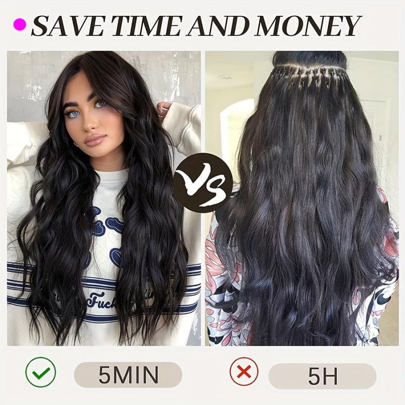 3pcs Wavy Hair Extensions 50 Long Curly Synthetic Hair Pieces For Women Girls