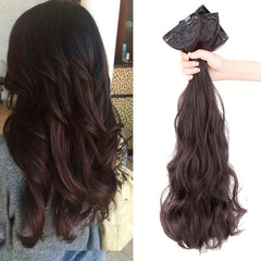 3pcs Wavy Hair Extensions 50 Long Curly Synthetic Hair Pieces For Women Girls