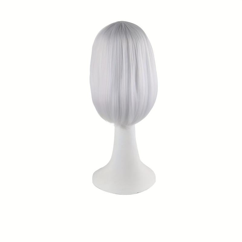 40-64 cm Silver Short Bob Wig for Cosplay Costume