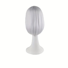 40-64 cm Silver Short Bob Wig for Cosplay Costume