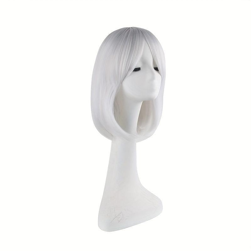 40-64 cm Silver Short Bob Wig for Cosplay Costume