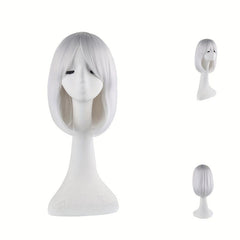 40-64 cm Silver Short Bob Wig for Cosplay Costume