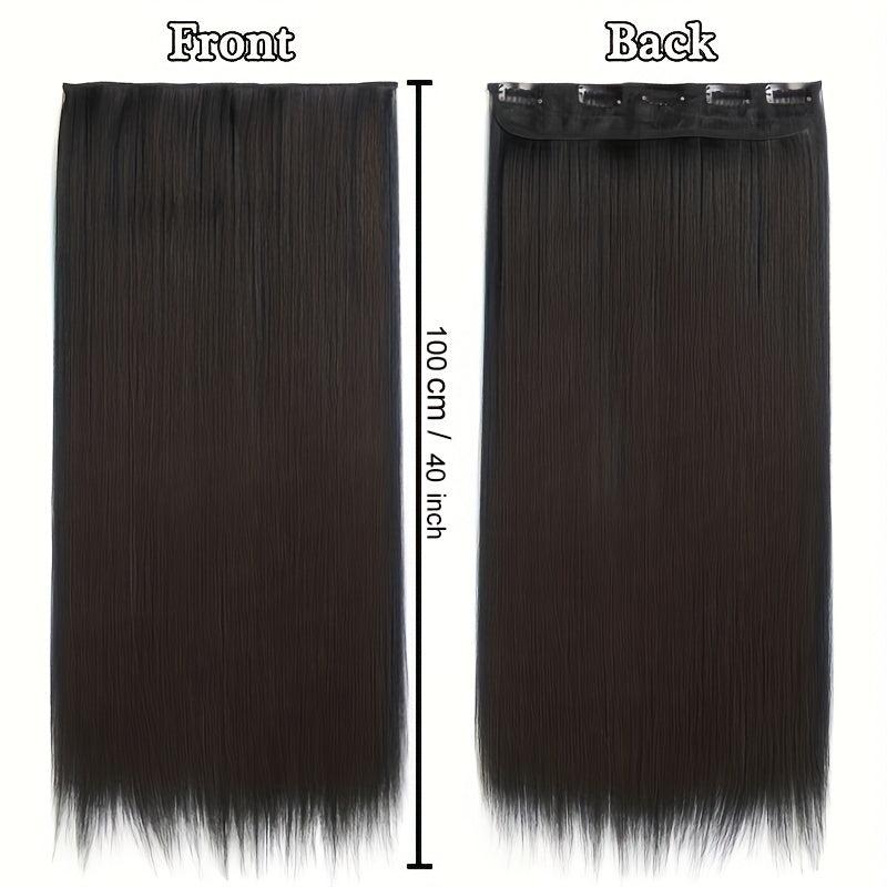 6 Cm Long Straight Hair Extensions for Women