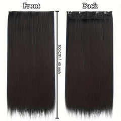 6 Cm Long Straight Hair Extensions for Women