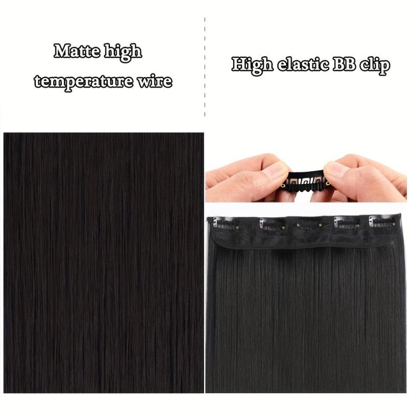 6 Cm Long Straight Hair Extensions for Women