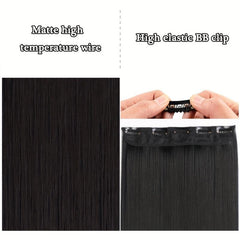 6 Cm Long Straight Hair Extensions for Women