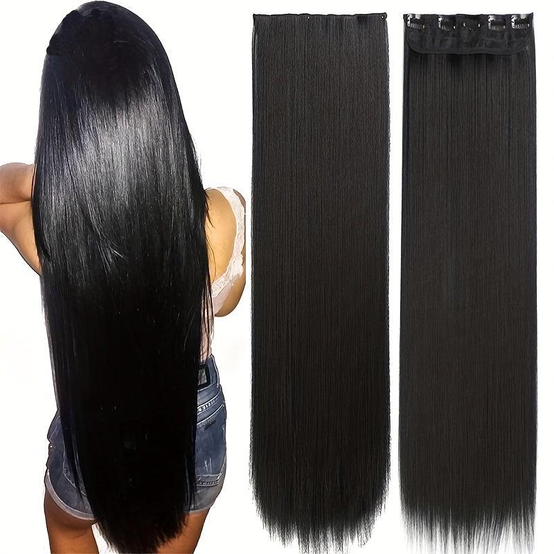 6 Cm Long Straight Hair Extensions for Women