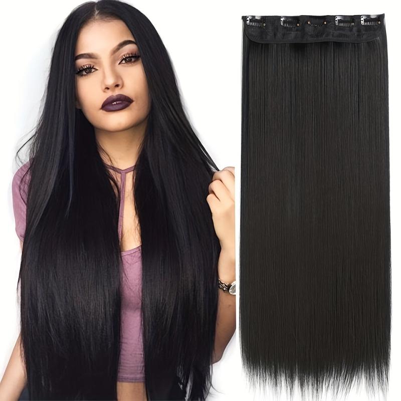 6 Cm Long Straight Hair Extensions for Women