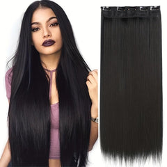 6 Cm Long Straight Hair Extensions for Women