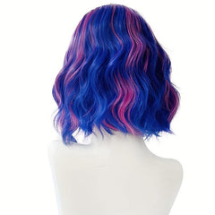 Curly Wavy Halloween Wig Highlight Synthetic Hair for Cosplay Anime Costume