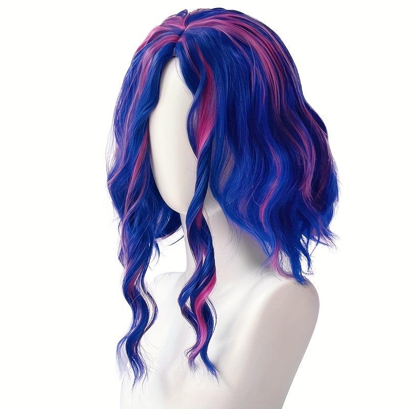 Curly Wavy Halloween Wig Highlight Synthetic Hair for Cosplay Anime Costume