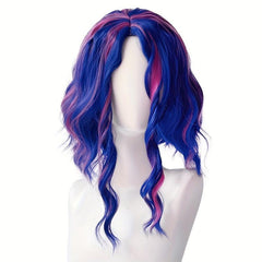 Curly Wavy Halloween Wig Highlight Synthetic Hair for Cosplay Anime Costume