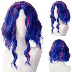 Curly Wavy Halloween Wig Highlight Synthetic Hair for Cosplay Anime Costume